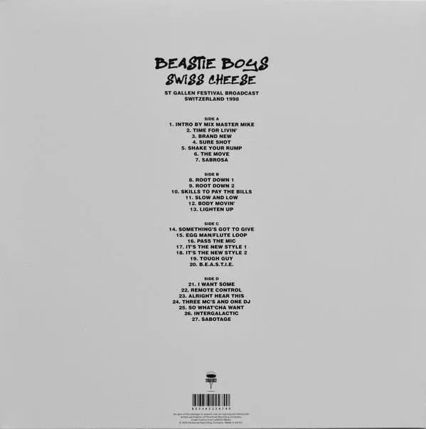 Beastie Boys - Swiss Cheese (St. Gallen Festival Broadcast) (Limited Import) (2 LP) - Joco Records