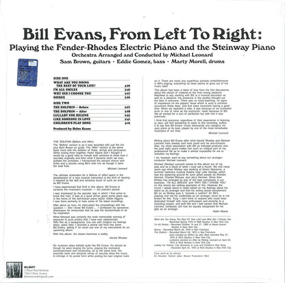 Bill Evans - From Left To Right (Limited Edition, White Vinyl) (LP) - Joco Records