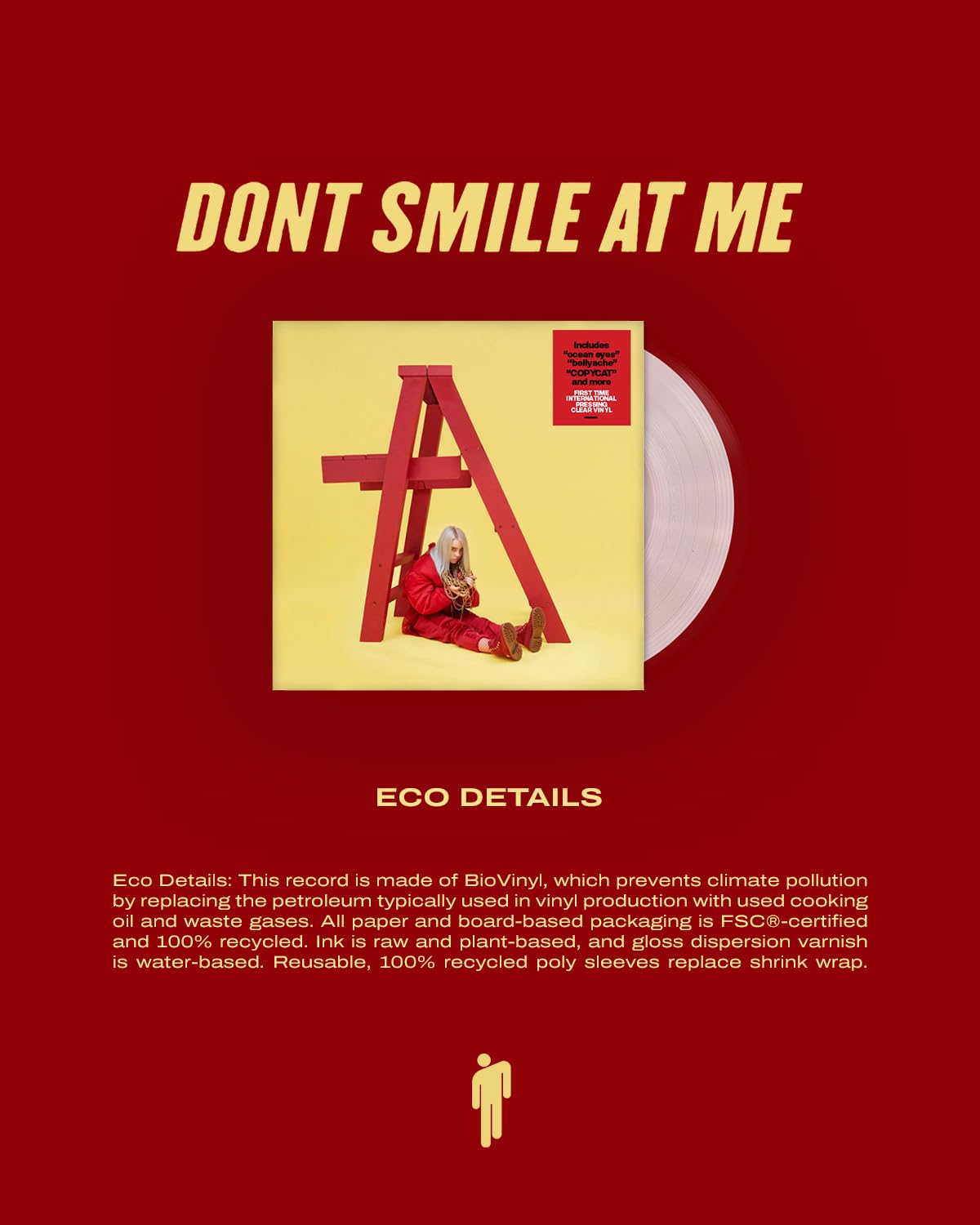 Billie Eilish - Dont Smile At Me (Limited Edition, International Pressing, Clear Color Vinyl) (Import)