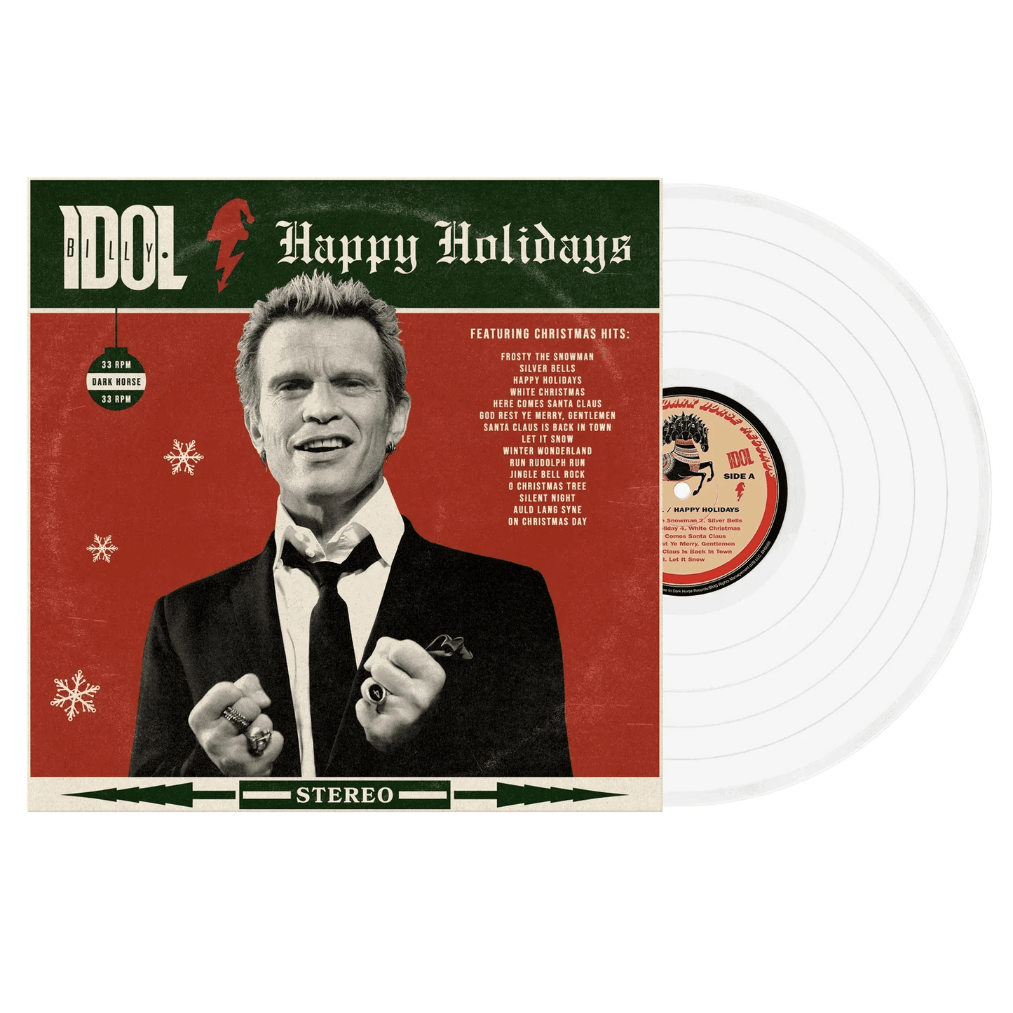 Billy Idol - Happy Holidays (Indie Exclusive, Limited, White Vinyl) (LP) - Joco Records
