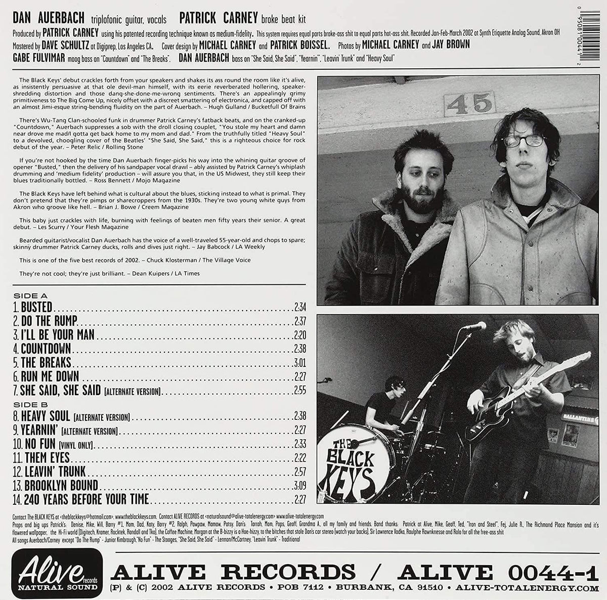 Black Keys - The Big Come Up (Limited Edition, 180 Gram) (LP) - Joco Records