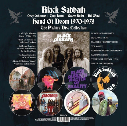 Black Sabbath - Hand Of Doom 1970-1978 (The Picture Disc Collection) (Box Set) (8 LP) - Joco Records