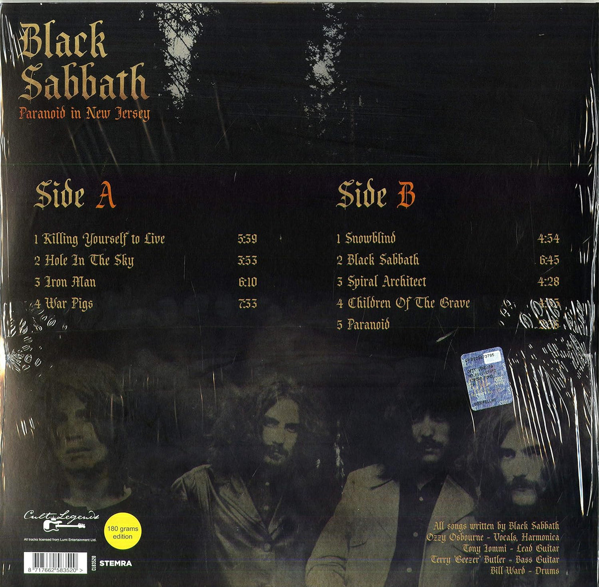 Black Sabbath - Paranoid In New Jersey: 1975 (Import) (LP) - Joco Records