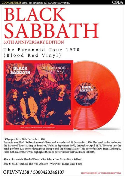 Black Sabbath - The Paranoid Tour 1970 (Limited Edition, Broadcast Import, Red Vinyl) (LP) - Joco Records