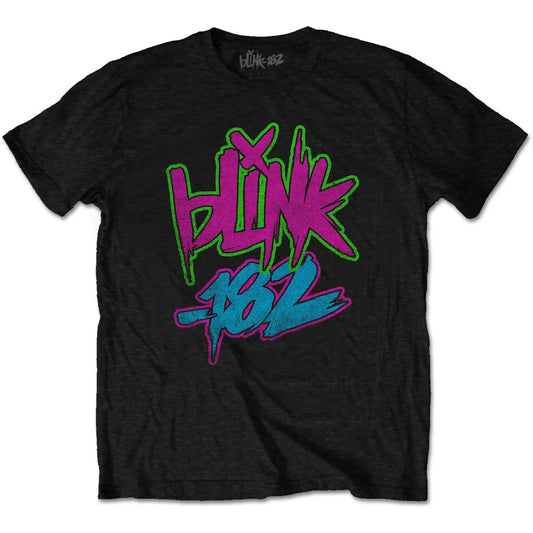 Blink-182 - Neon Logo - Band Name (T-Shirt) - Joco Records