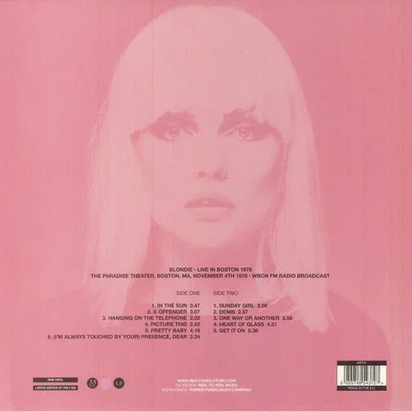 Blondie - Live In Boston 1978 (Limited Edition Import, Pink Vinyl) (LP) - Joco Records