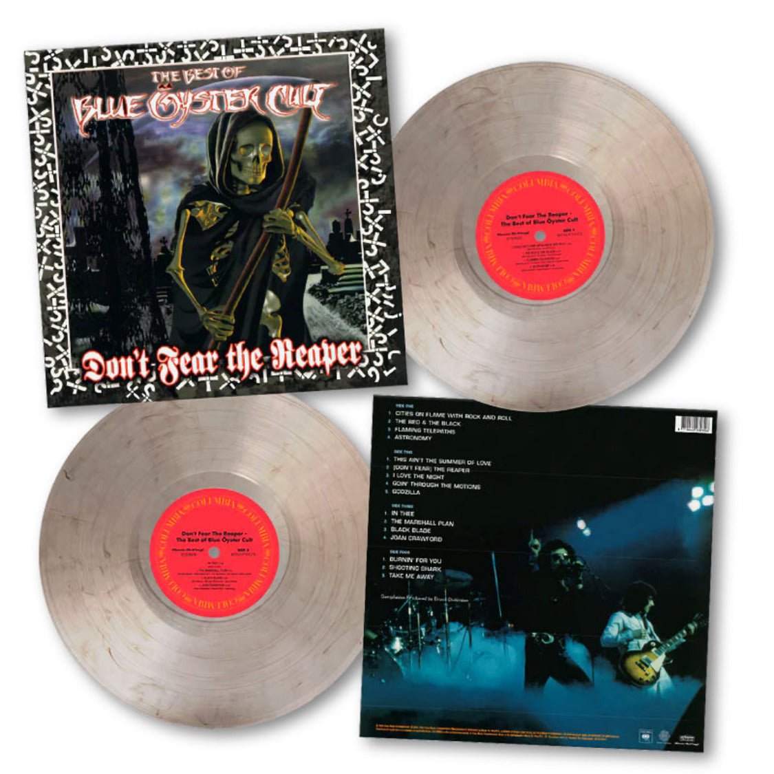 Blue Oyster Cult - Don't Fear The Reaper: The Best Of Blue Oyster Cult (Limited Import, Clear & Black Marble Vinyl) (2 LP) - Joco Records