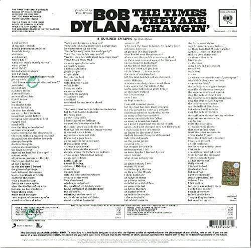 Bob Dylan - Times They Are A-Changin' (Mono, 180 Gram) (LP) - Joco Records