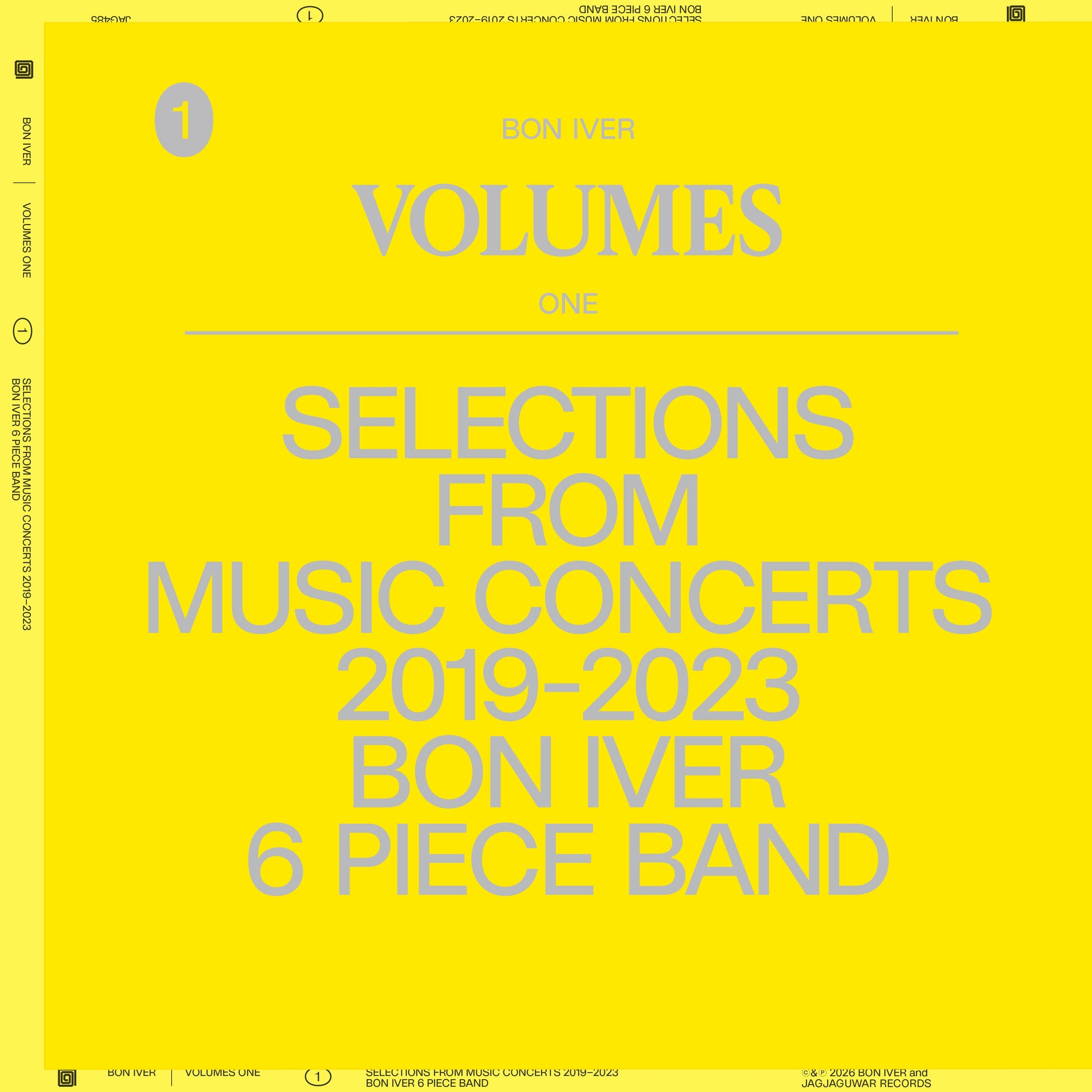 Bon Iver - Volumes: One - Selections From Music Concerts 2019-2023 - 6 Piece Band (LP)