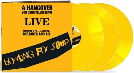 Bowling For Soup - A Hangover You Definitely Deserve: Liver (Opaque Yellow Color Vinyl, Photo / Photo Card, Poster) (3 LP) - Joco Records