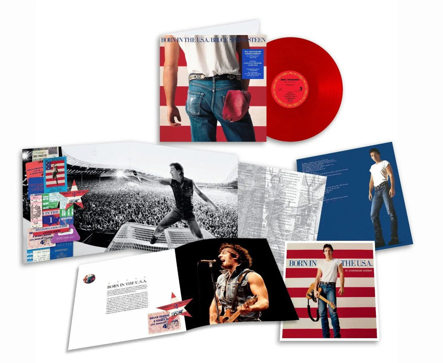 Bruce Springsteen - Born In The USA: 40th Anniversary Edition) (Translucent Red Vinyl, Red Vinyl, Booklet, Lithograph) (LP) - Joco Records