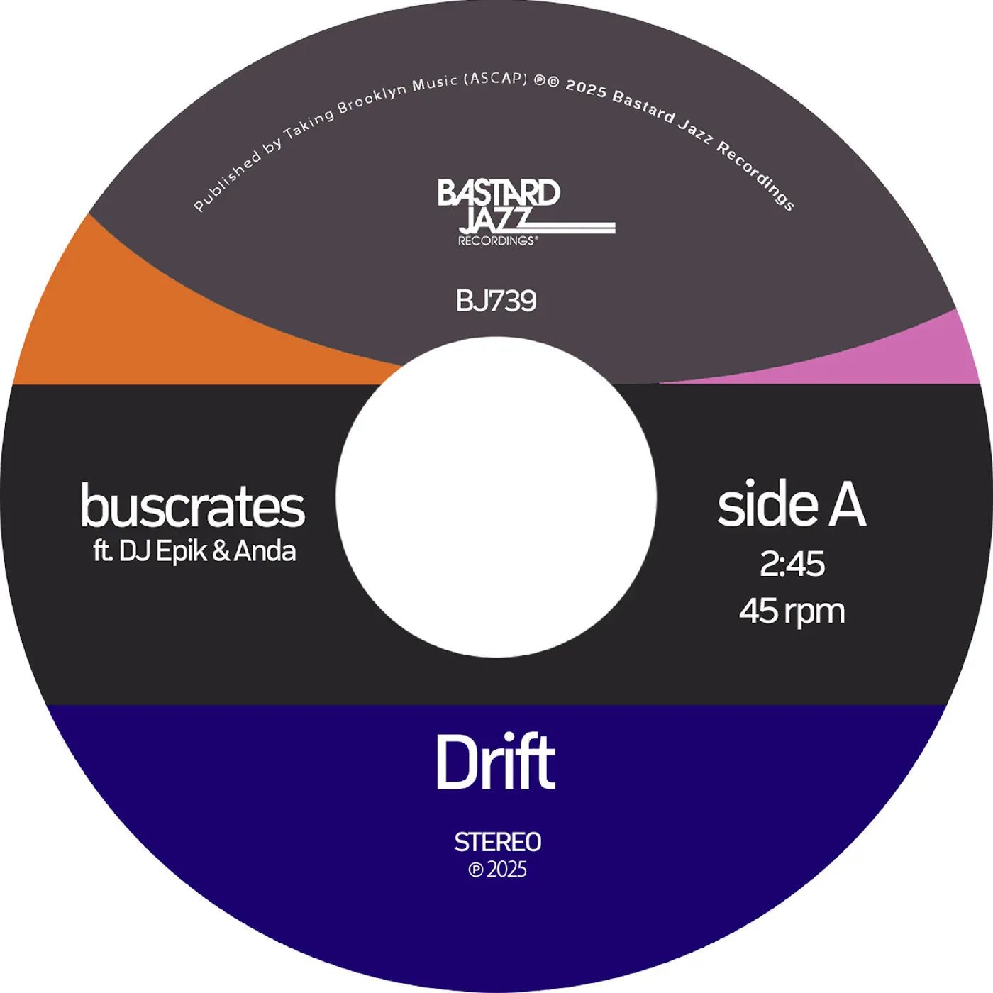 Buscrates - Drift / Serenity (Transparent Vinyl) (7-Inch Single) - Joco Records