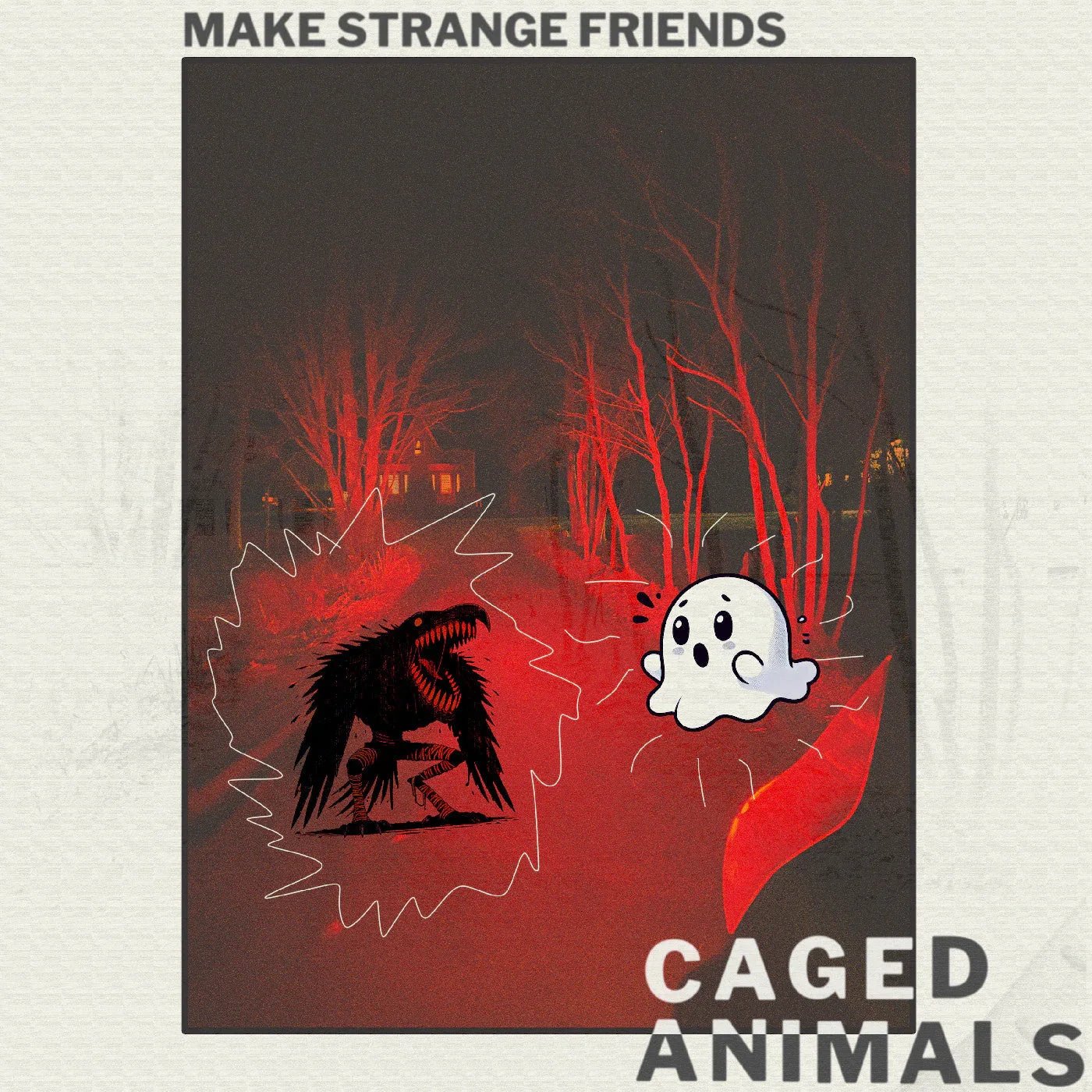 Caged Animals - Make Strange Friends (Translucent Ruby Vinyl) (LP) - Joco Records