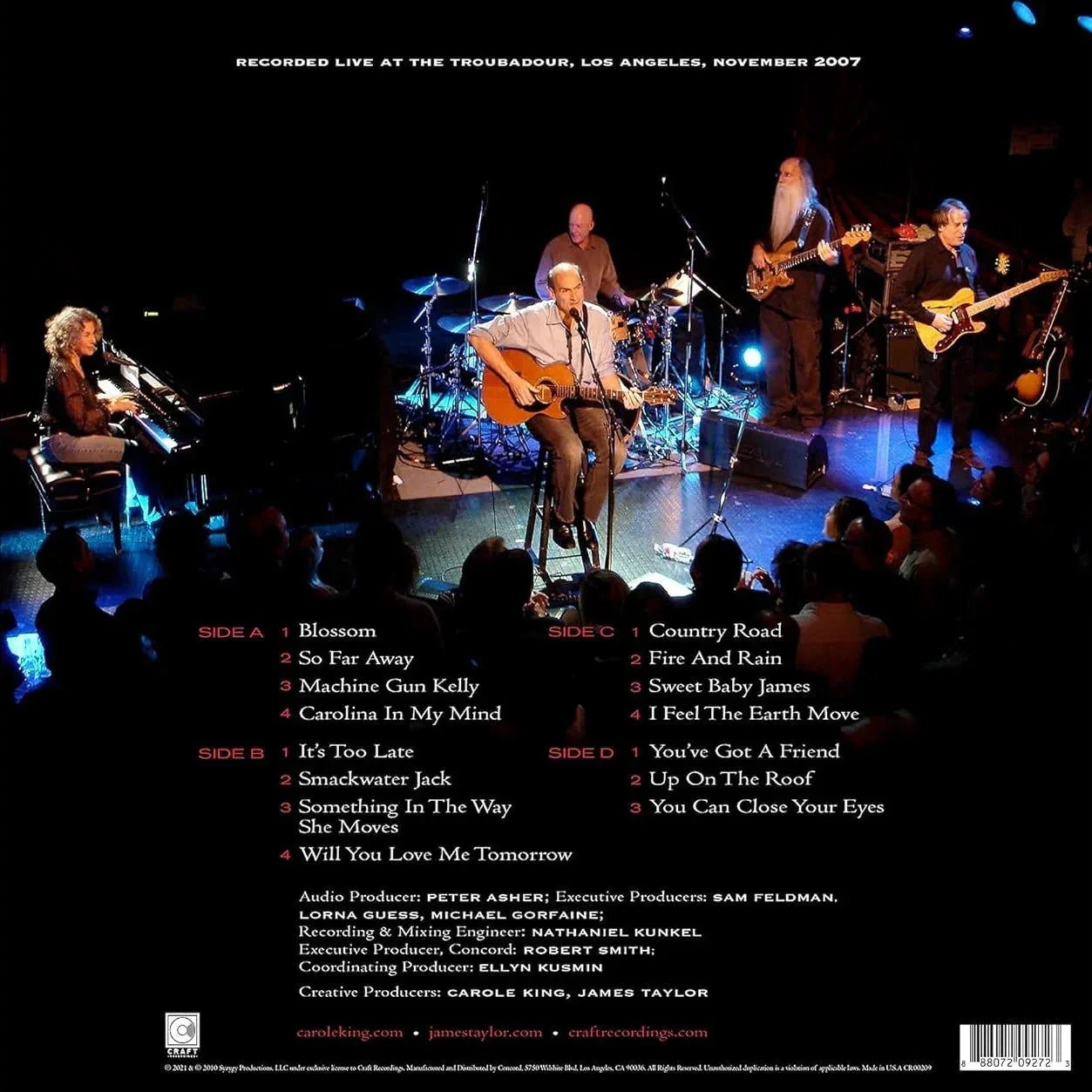 Carole King & James Taylor - Live At The Troubadour (2 LP) - Joco Records