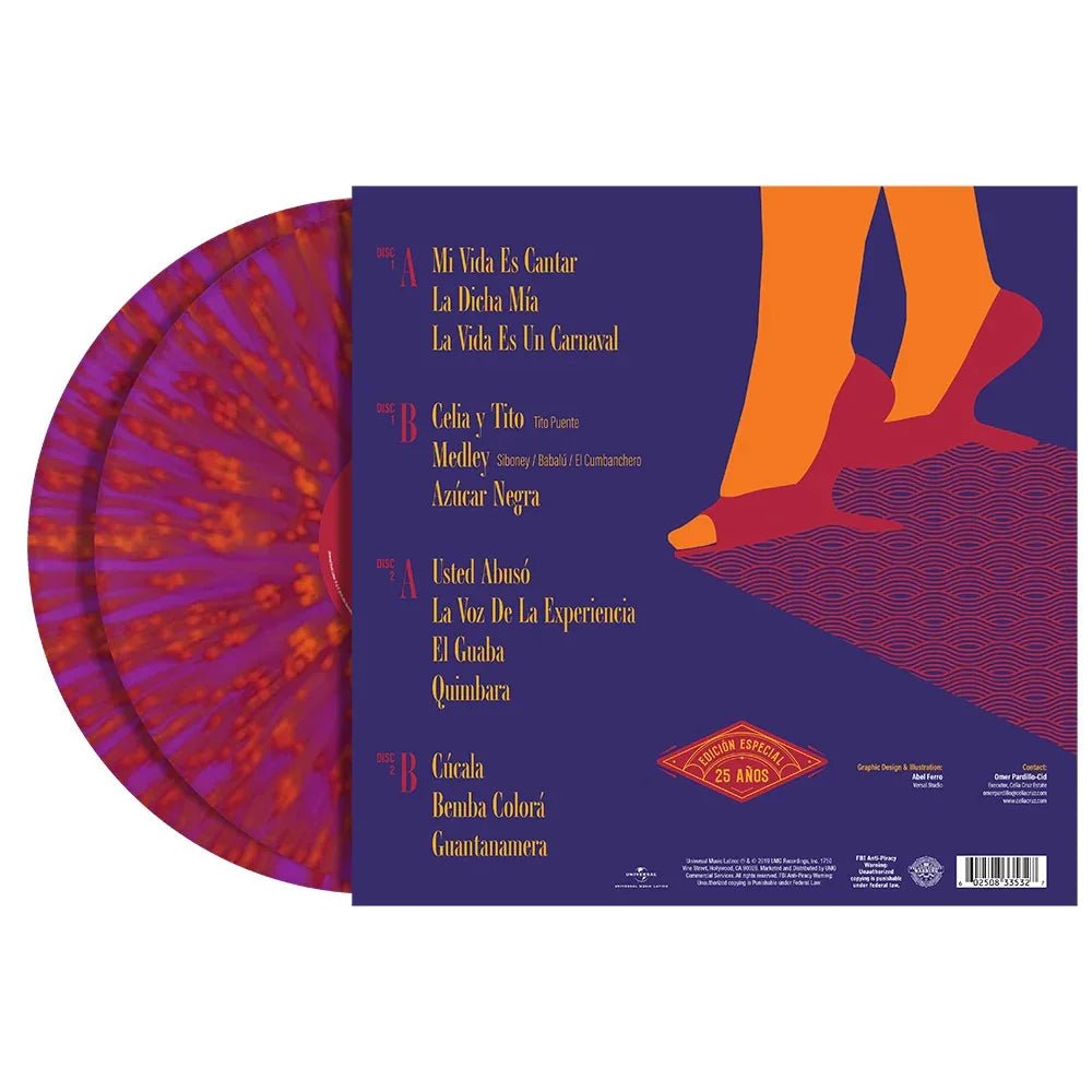 Celia Cruz & Friends - A Night of Salsa (25th Anniversary Edition, Magenta Splatter Vinyl) (2 LP) - Joco Records