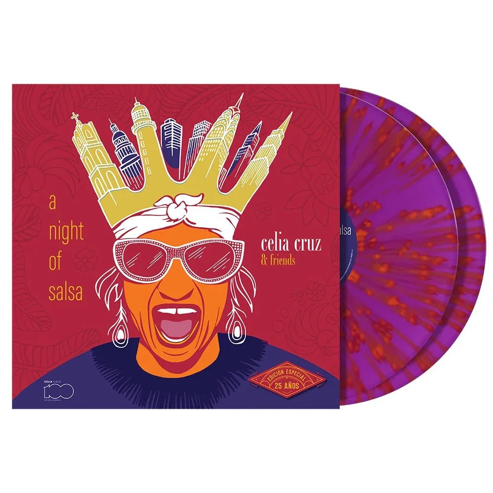 Celia Cruz & Friends - A Night of Salsa (25th Anniversary Edition, Magenta Splatter Vinyl) (2 LP) - Joco Records