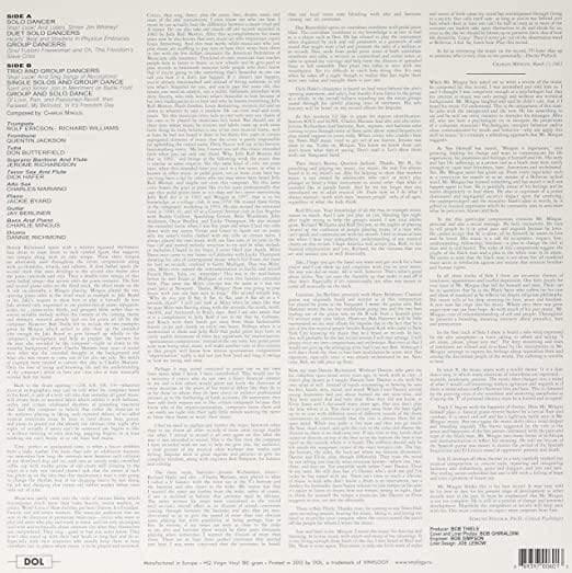 Charles Mingus - The Black Saint And The Sinner Lady (Limited Anniversary Edition, 180 Gram, Blue Vinyl) (LP) - Joco Records