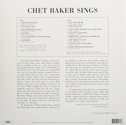 Chet Baker - Sings (Gatefold, 180 Gram) (LP) - Joco Records