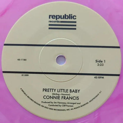 Connie Francis - Pretty Little Baby (Baby Pink, 7" Vinyl Single) - Joco Records