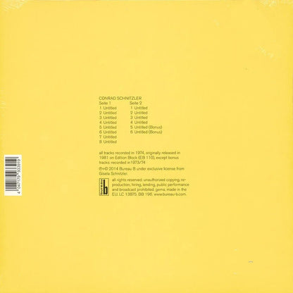 Conrad Schnitzler - Gelb (Remastered, 180 Gram) (LP) - Joco Records