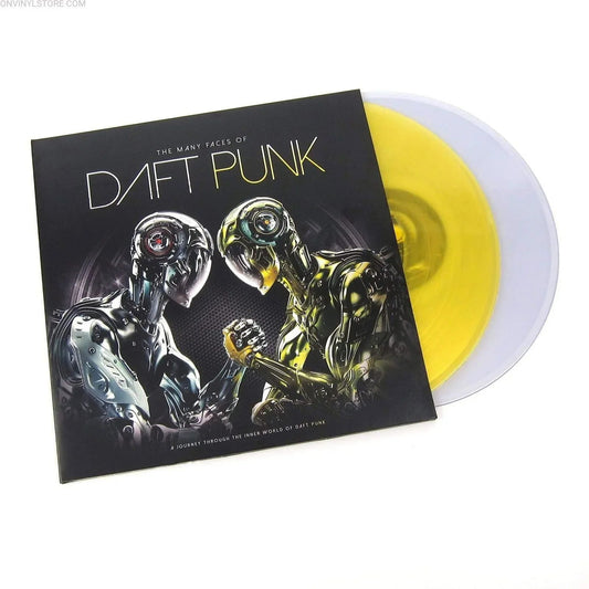 Daft Punk - The Many Faces of Daft Punk (Limited Edition, 180 Gram, Yellow & White Marbled Vinyl) (2 LP) - Joco Records