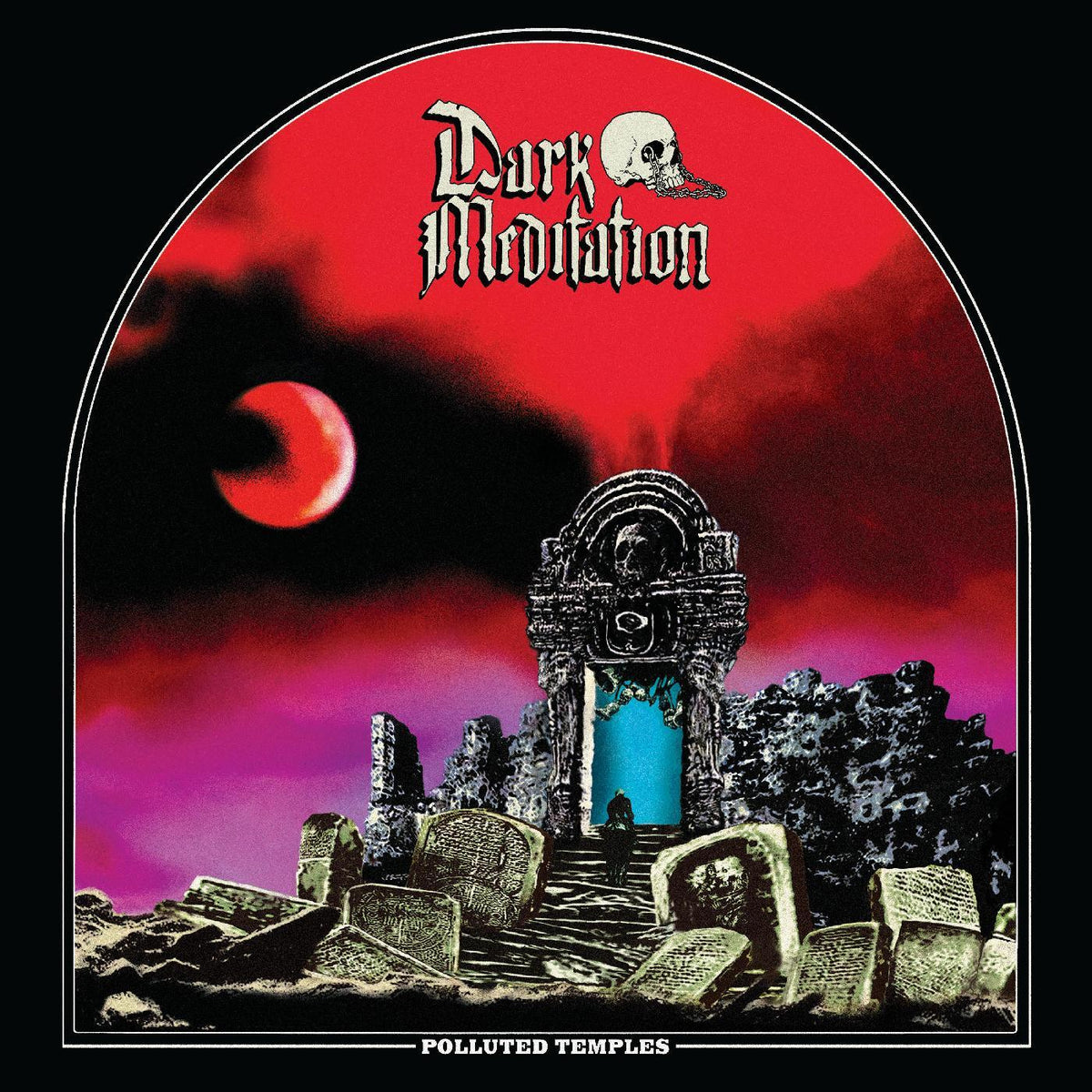 Dark Meditation - Polluted Temples (Black & White Vinyl) (LP) - Joco Records