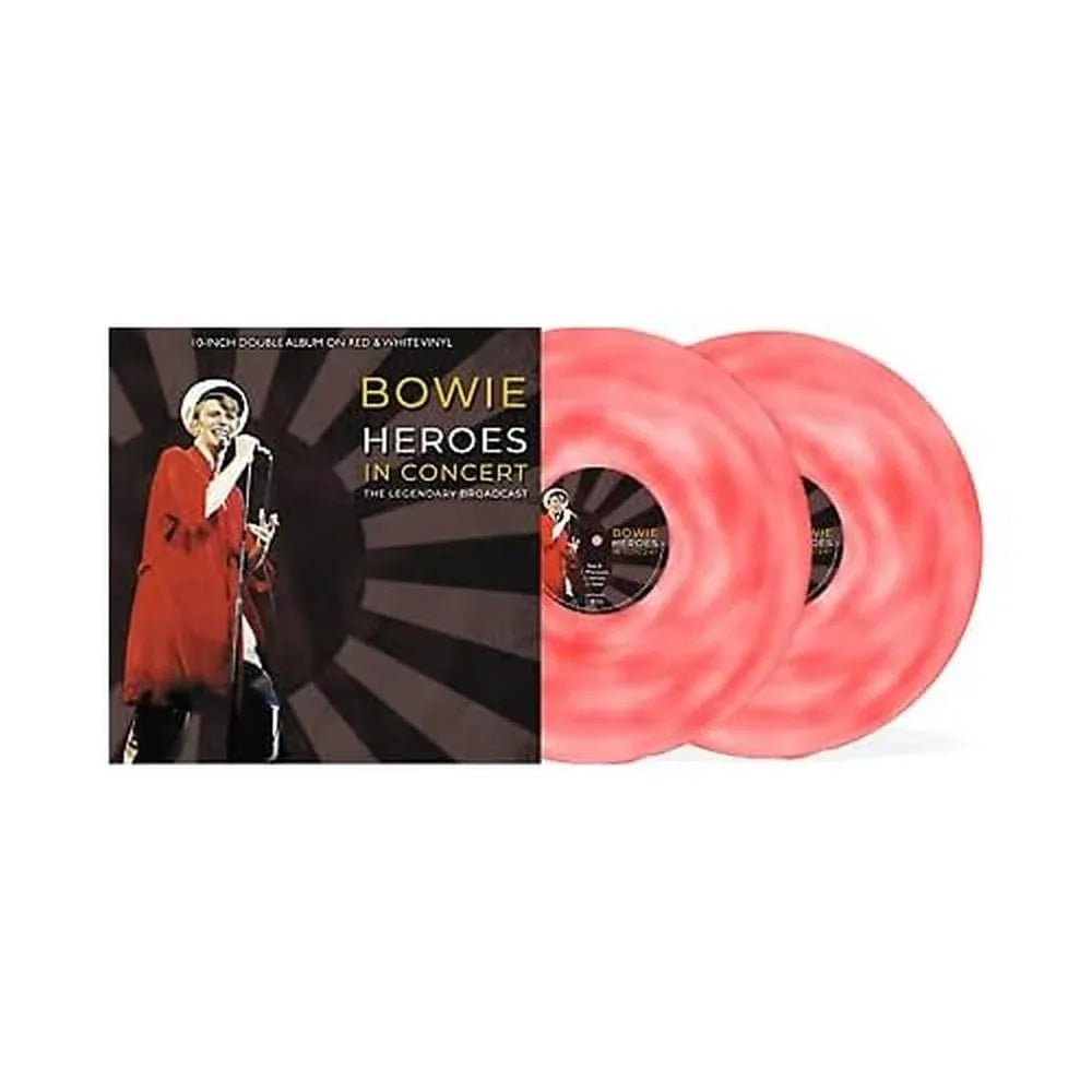 David Bowie - Heroes In Concert (Limited, Numbered, Red & White 10" Vinyl) (2 LP) - Joco Records