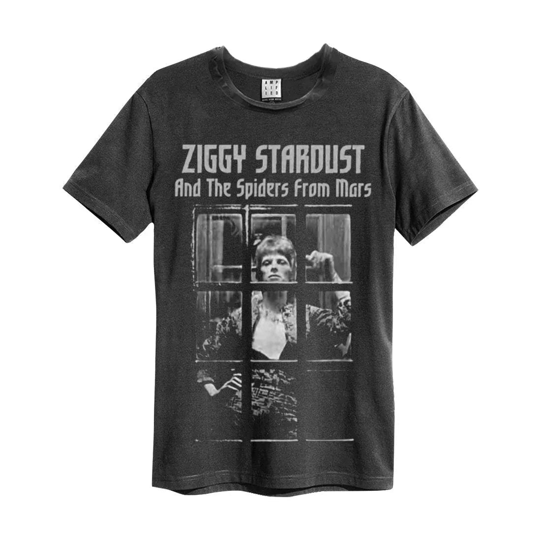David Bowie - Rise And Fall Vintage T-Shirt (Charcoal) - Joco Records