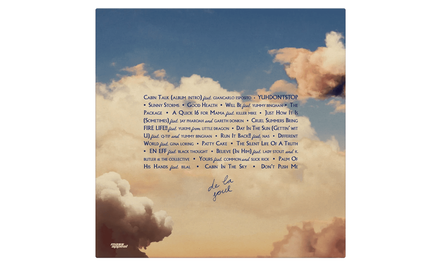 De La Soul - Cabin In The Sky (Alternate Cover) (Opaque Sky Blue Vinyl) (2 LP) - Joco Records