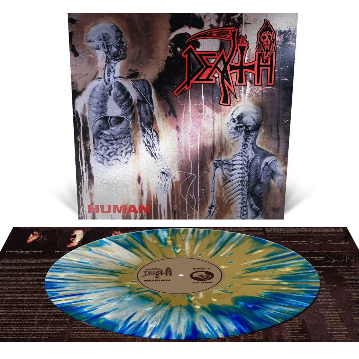 Death - Human (Color Vinyl, White, Blue, Gold, Splatter) (LP) - Joco Records