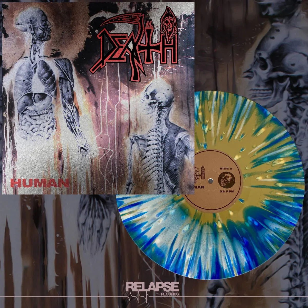 Death - Human (Color Vinyl, White, Blue, Gold, Splatter) (LP) - Joco Records