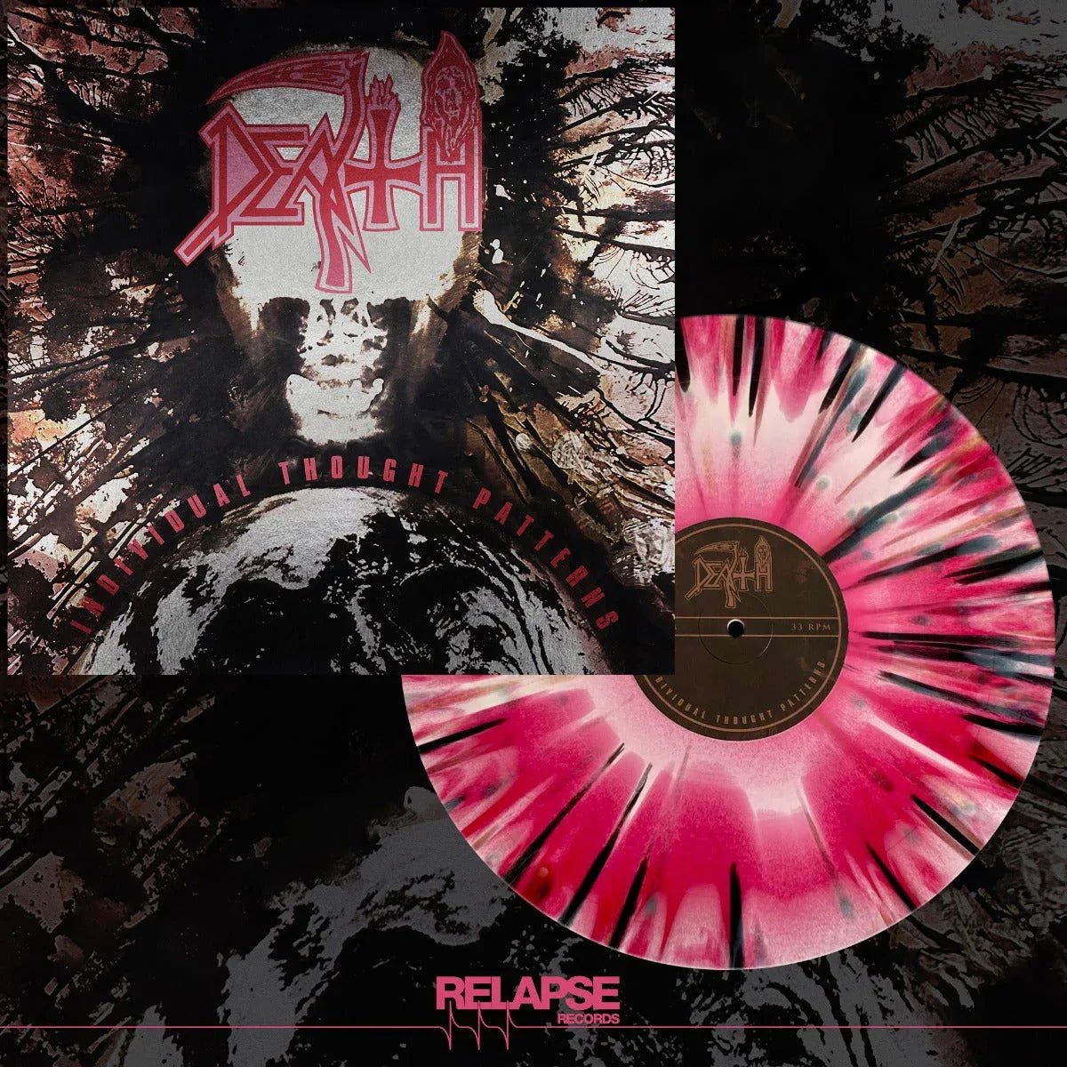 Death - Individual Thought Patterns (Color Vinyl, Pink, White, Red, Reissue) (LP) - Joco Records