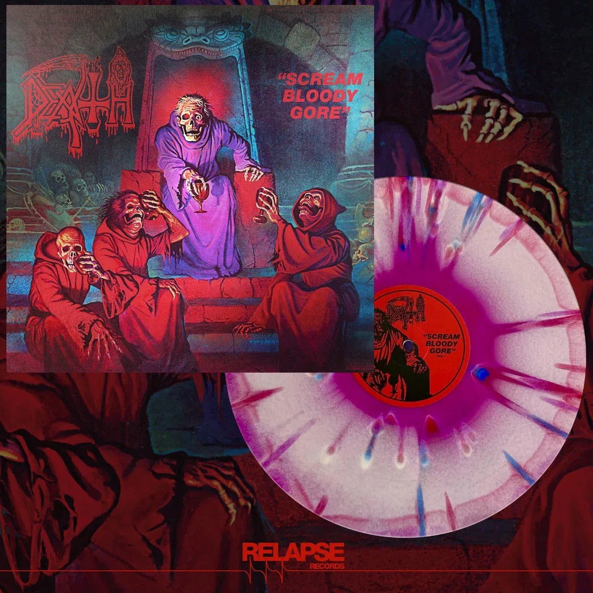 Death - Scream Bloody Gore (Violet, White Vinyl, Red Vinyl, Splatter Vinyl) (LP) - Joco Records