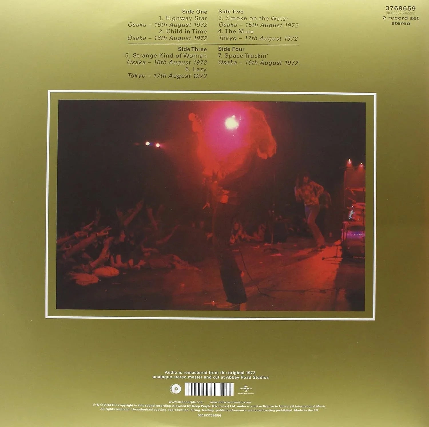 Deep Purple - Made In Japan (Import, Remastered, 180 Gram) (2 LP) - Joco Records