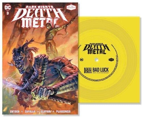 Denzel Curry/ PlayThatBoiZay - Bad Luck (DC - Dark Nights: Death Metal Version) (Indie Exclusive, Limited Edition, Yellow Vinyl, Comic Book) (Vinyl) - Joco Records