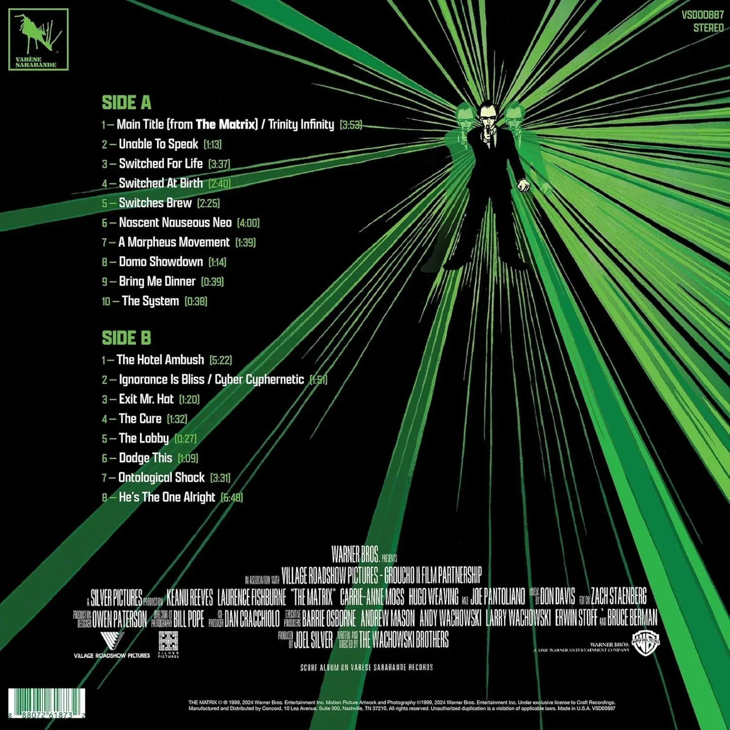 Don Davis - The Matrix (Original Motion Picture Score) (25th Anniversary Edition) (Cyber Swirl Green Vinyl) (LP) - Joco Records