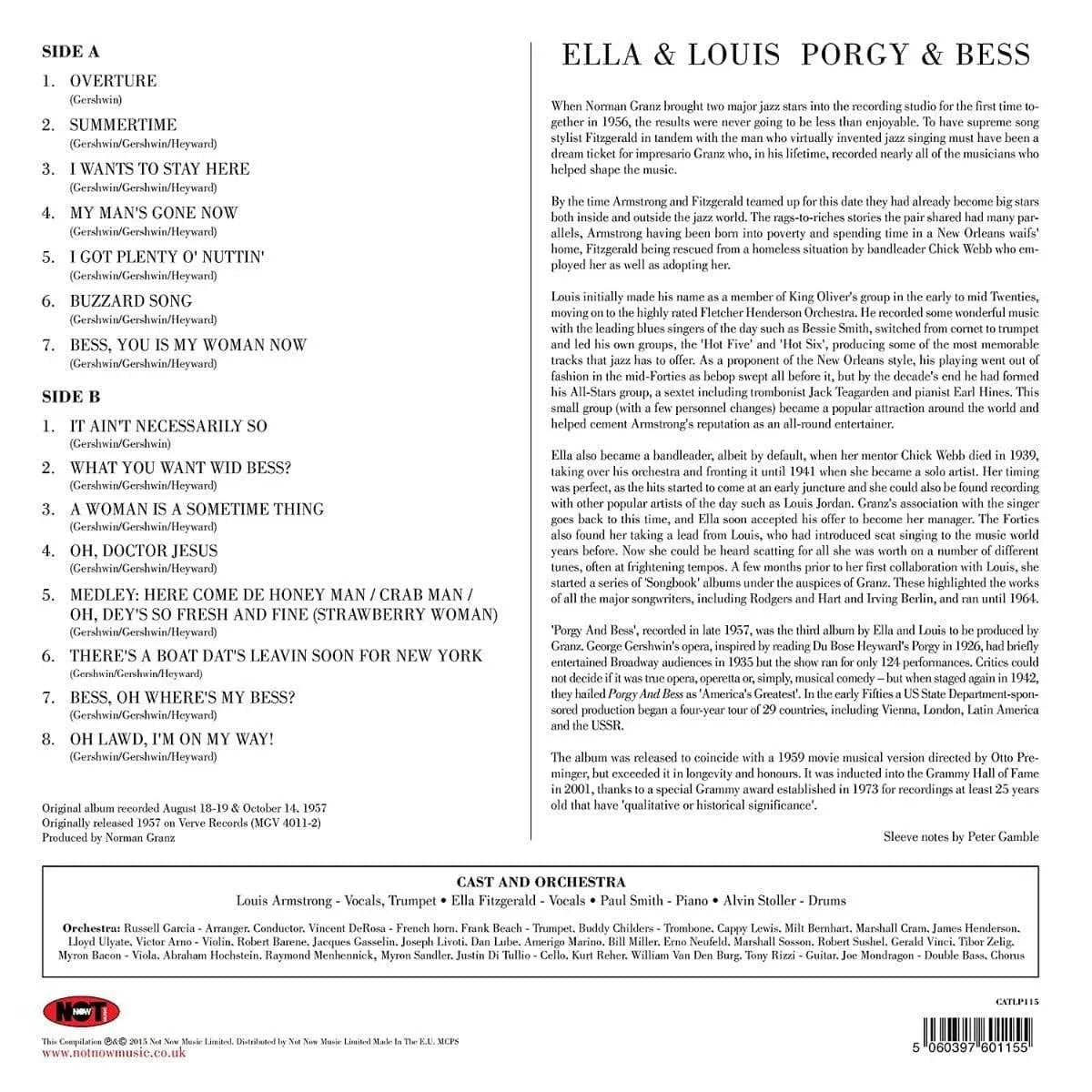 Ella Fitzgerald & Louis Armstrong - Porgy & Bess (Import) (LP) - Joco Records