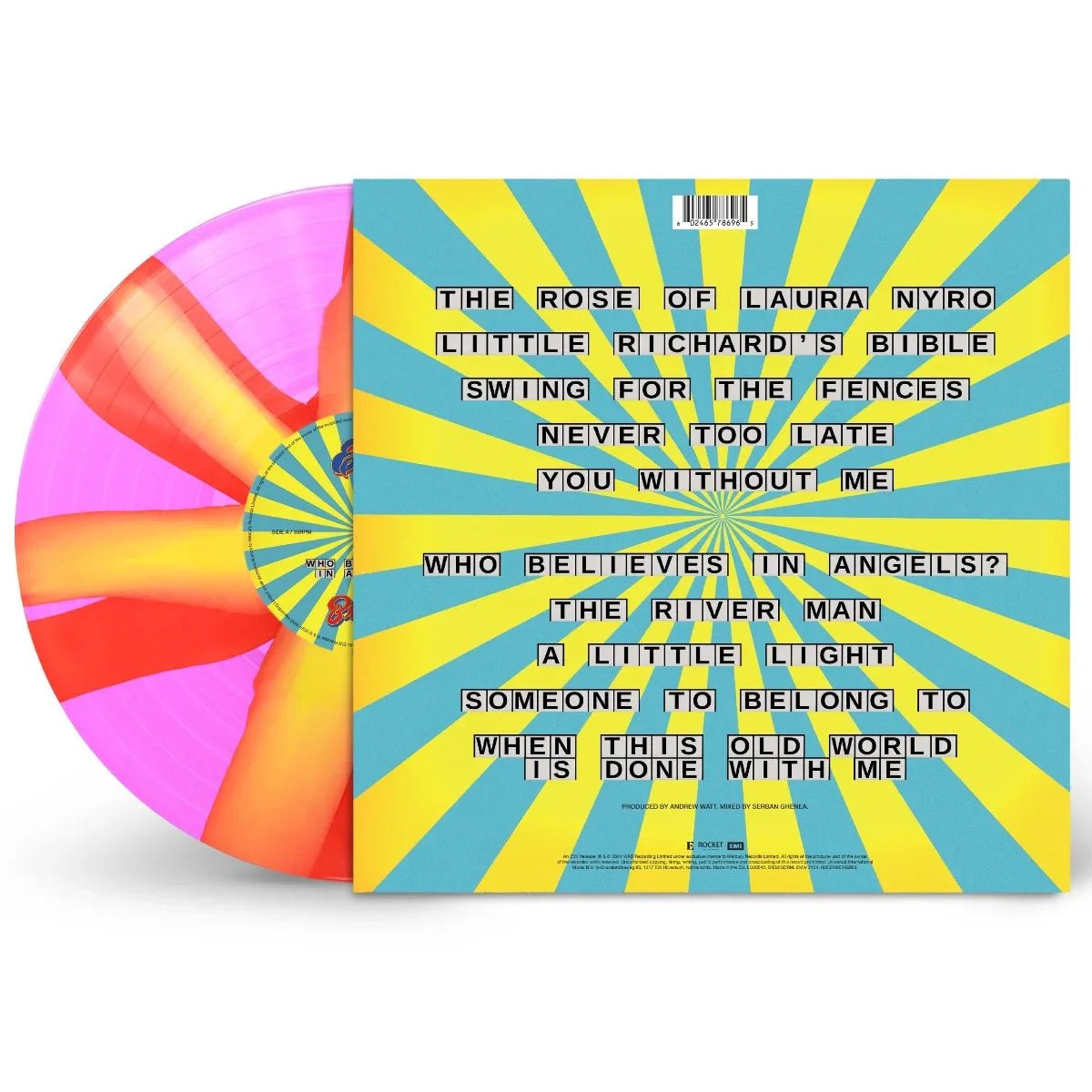 Elton John & Brandi Carlile - Who Believes In Angels? (Indie Exclusive, Pink & Orange Spiral Vinyl) (LP) - Joco Records