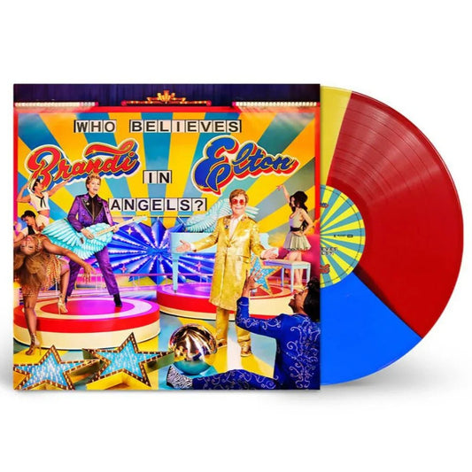 Elton John & Brandi Carlile - Who Believes In Angels? (Limited Edition, Red Vinyl, Yellow & Blue Vinyl) (LP) - Joco Records