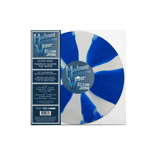 Elton John - Madman Across The Water: 50th Anniversary (Limited Edition, Blue & White Propeller Vinyl) - Joco Records