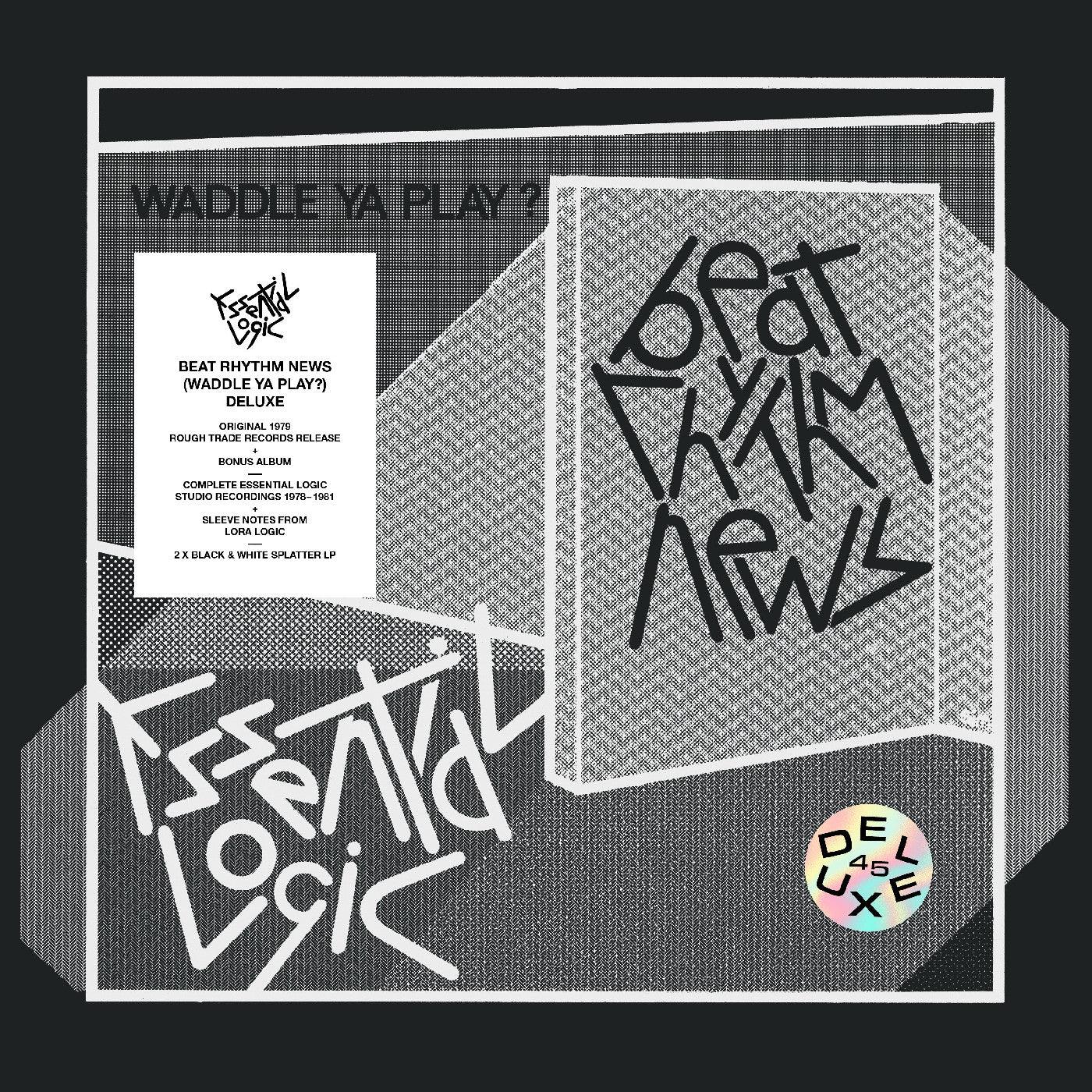 Essential Logic - Beat Rhythm News (Waddle Ya Play?) (45th Anniversary, Deluxe Edition, B&W Splatter Vinyl) (2 LP) - Joco Records