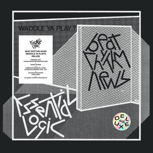 Essential Logic - Beat Rhythm News (Waddle Ya Play?) (45th Anniversary, Deluxe Edition, B&W Splatter Vinyl) (2 LP) - Joco Records