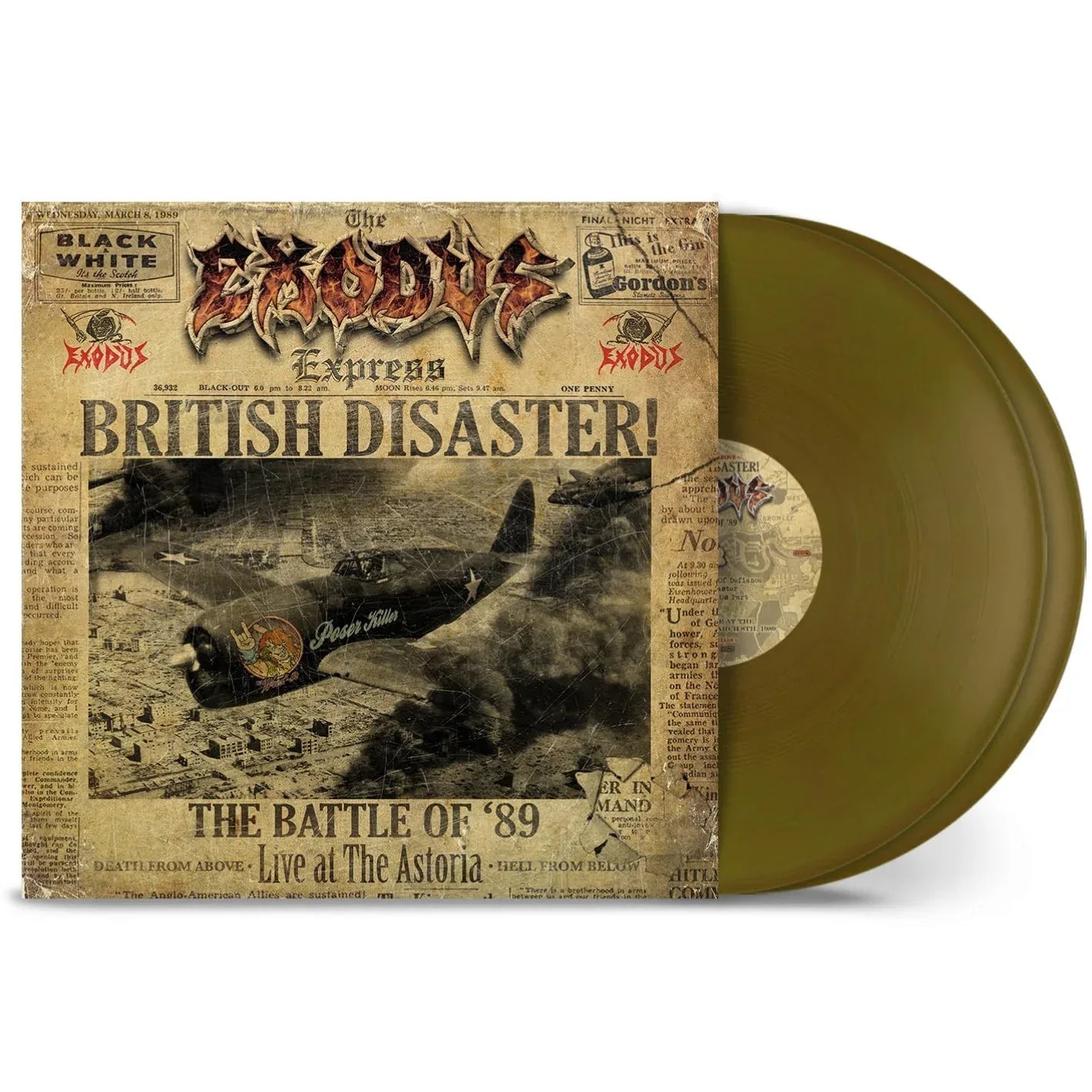 Exodus - British Disaster: The Battle of '89 (Live at the Astoria) (Gold Vinyl) (2 LP) - Joco Records