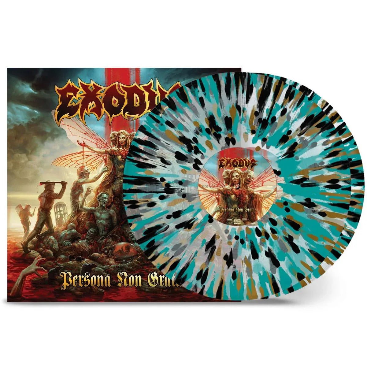 Exodus - Persona Non Grata (Clear & Gold & Black & Turquoise Splatter Vinyl) (2 LP) - Joco Records