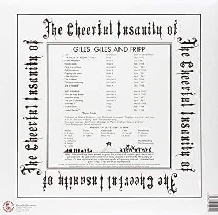 Giles, Giles And Fripp - The Cheerful Insanity Of Giles, Giles And Fripp (Import) (LP) - Joco Records