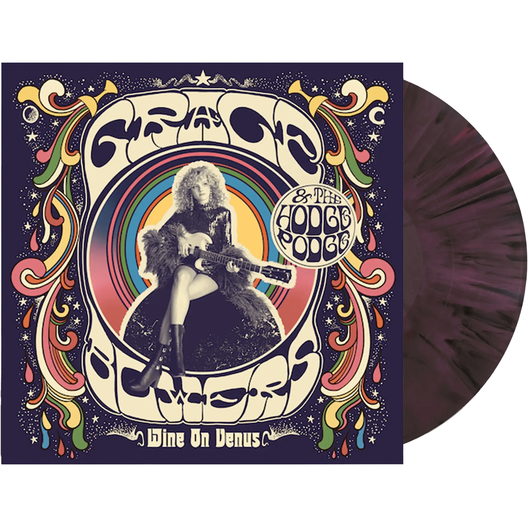 Grace Bowers & The Hodge Podge - Wine On Venus (Recycled Tie Die Splatter Vinyl) (LP) - Joco Records
