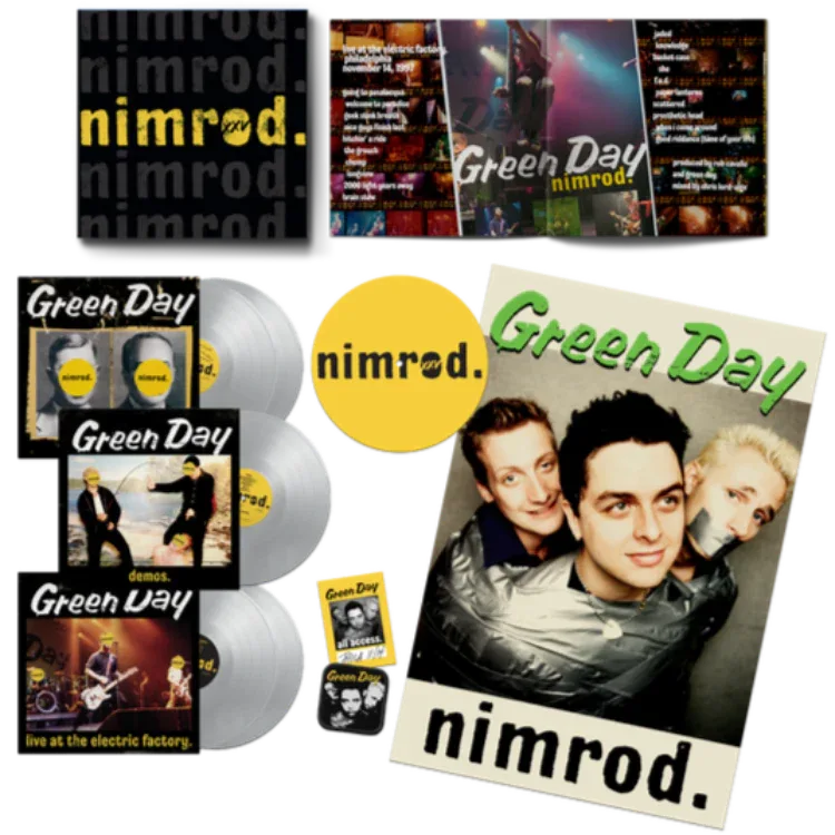 Green Day - Nimrod (25th Anniversary Edition, Indie Exclusive, Silver Vinyl) (5 LP) - Joco Records