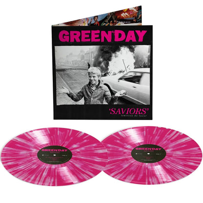Green Day - Saviors (Édition De Luxe) (Hot Pink & White Splatter Vinyl) (2 LP) - Joco Records