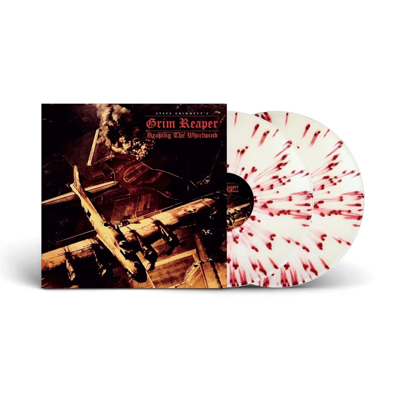Grim Reaper - Reaping The Whirlwind (Live) (Limited Edition, White & Red Splatter Vinyl) (2 LP) - Joco Records