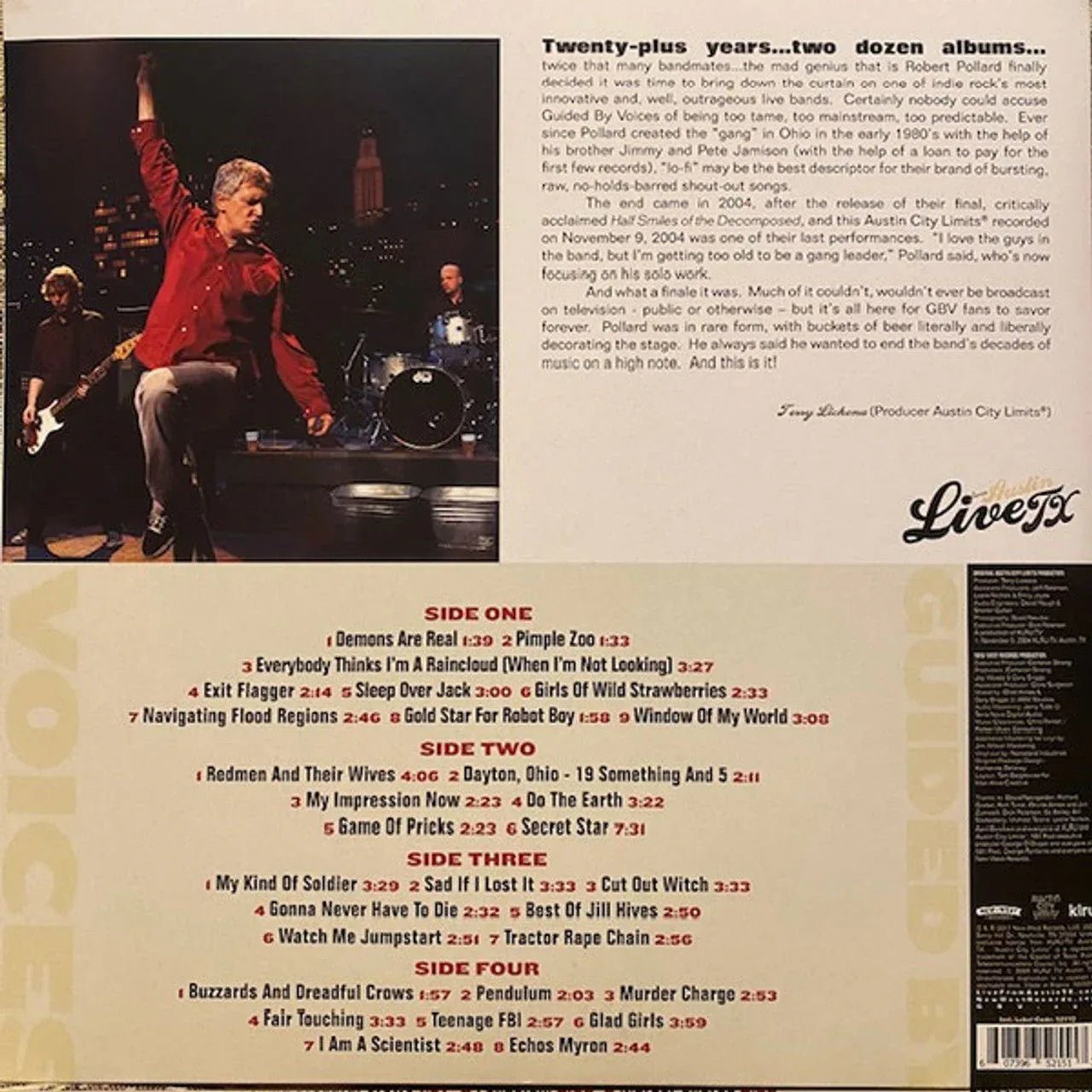 Guided By Voices - Live From Austin, TX (Limited Edition, Red Splatter Vinyl) (2 LP) - Joco Records
